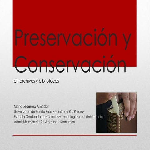 Preservación y conservación