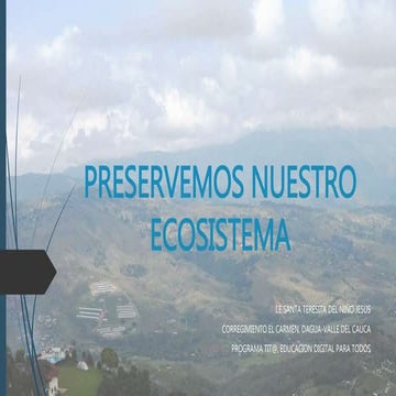 Preservemos nuestro ecosistema proyecto tita expotita