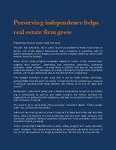 Preserving independence helps real ...