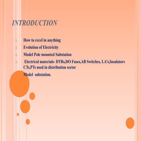 Presesntation for electrical equipments in distribution system