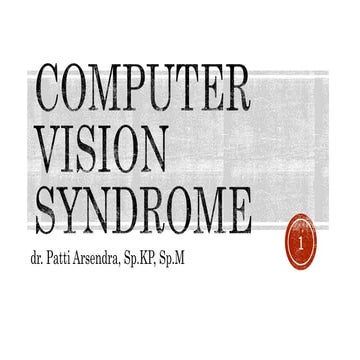 Paparan Kesehatan Terkait Computer Vision Syndrome (CVS) | PPTX