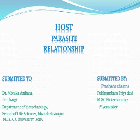 host parasite relationship