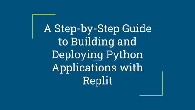 A Step-by-Step Guide to Building and Deploying Python Applications with ...