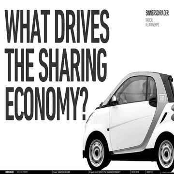 What Drives the Sharing Economy?