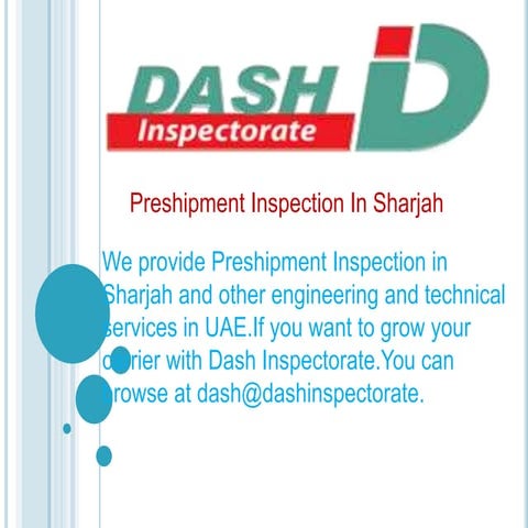 Preshipment Inspection In Sharjah   