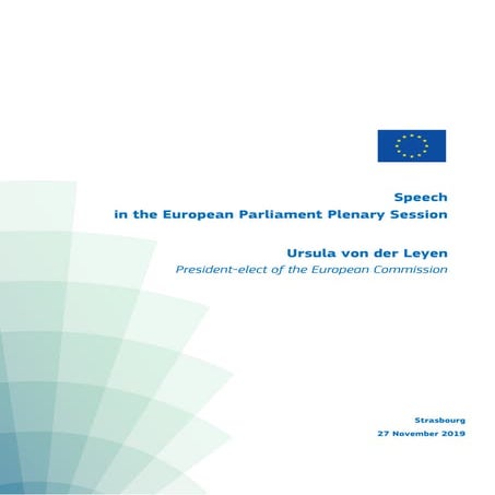Il discorso della presidente Ue