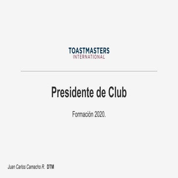 Presidente de Club Toastmasters
