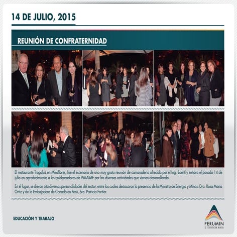 Presidente de Top Mining in Peru ofrece Cóctel de Confraternidad