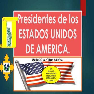 Presidentes de los estados unidos de america | PPTX