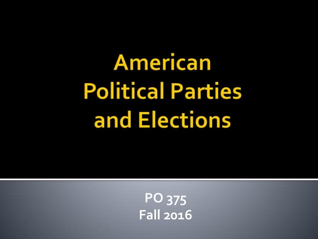 Presidential Elections