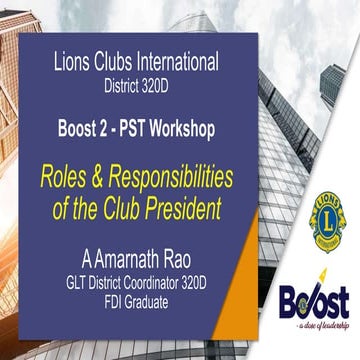 Roles & Responsibilities of a Club President