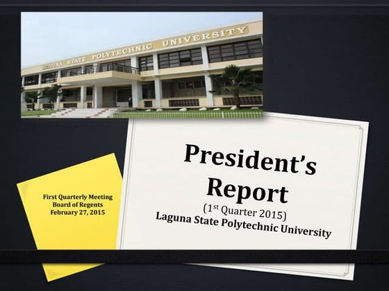 President's Report | PPTX | Business | Business and Finance
