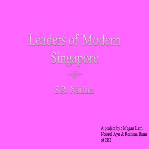 President sr nathan | PPT