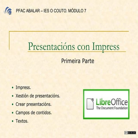 LibreOffice Impress. Presentacións (1)