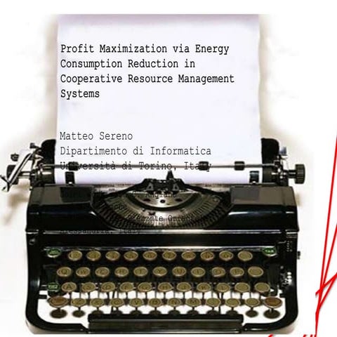 Profit Maximization via Energy Consumption Reduction in  Cooperative Resource...
