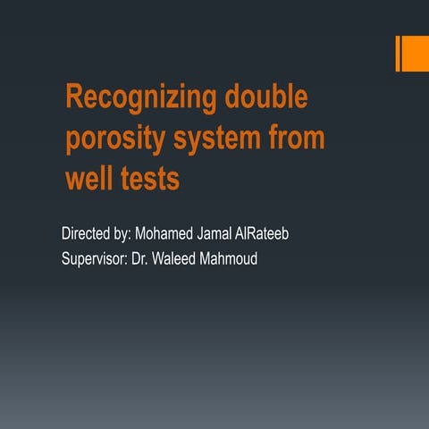recognize double porosity system from well tests