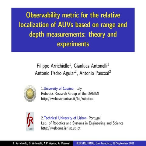 IROS 2011 talk 1 (Filippo's file)
