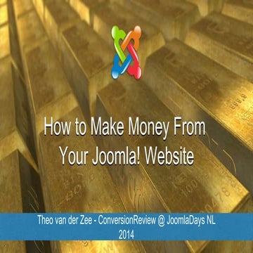 Geld verdienen met je Joomla site - Theo van der Zee - #jd15nl