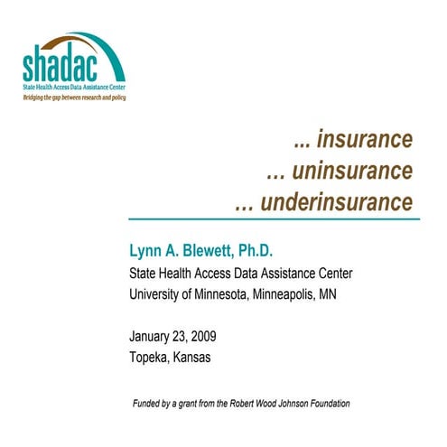 Insurance, Uninsurance, Underinsurance