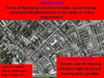 Sense of Belonging in an inner London, social-housing-dominated Neighbourhood...
