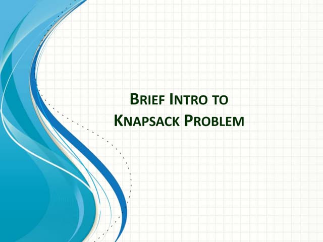 01 Knapsack using Dynamic Programming
