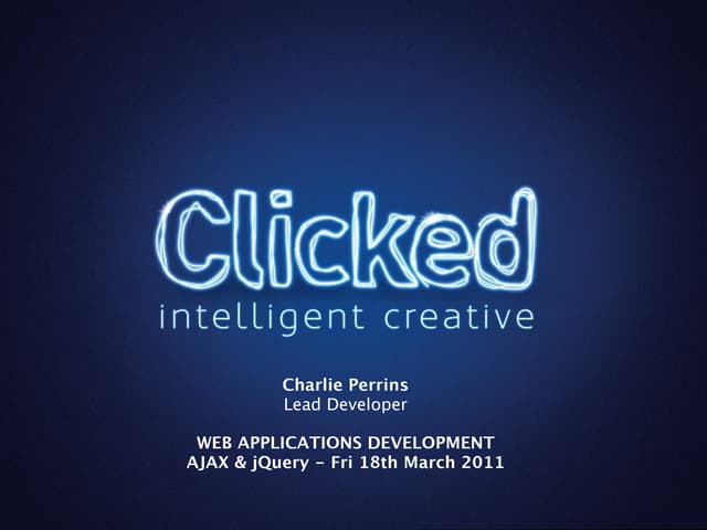 AJAX & jQuery - City University WAD Module