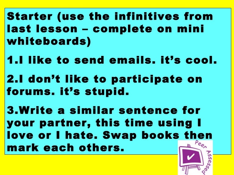 Extending sentences with new technology vocab