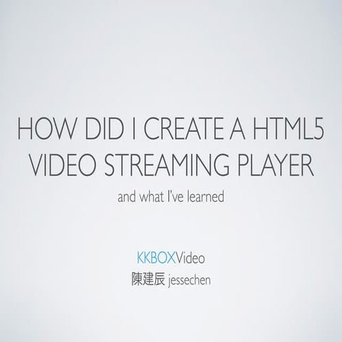 Introduce native html5 streaming player
