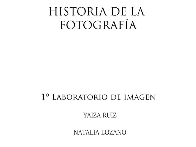 Presntación fotografía