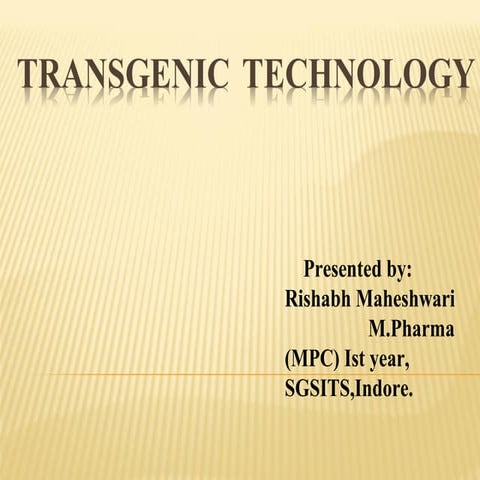 Transgenic technology