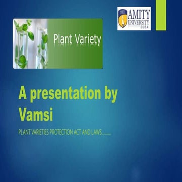 Presntation of plant varieties (vamsi)