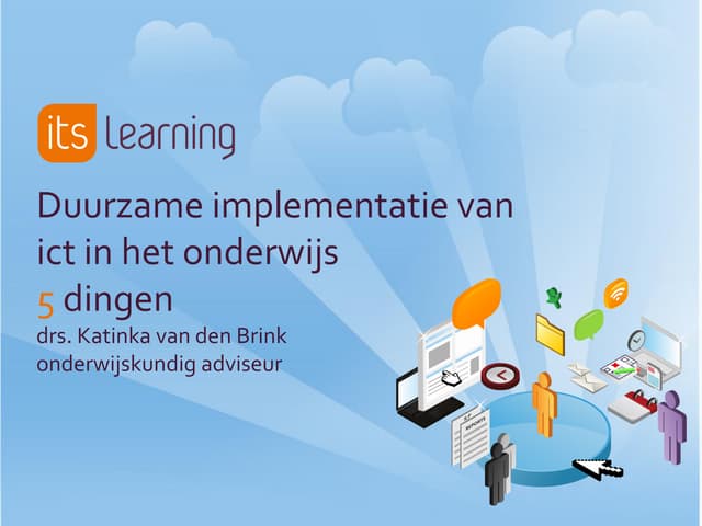 Duurzaam implementeren van ICT in het onderwijs