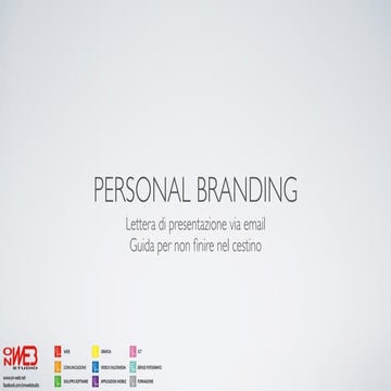 Presonal branding: La lettera di presentazione
