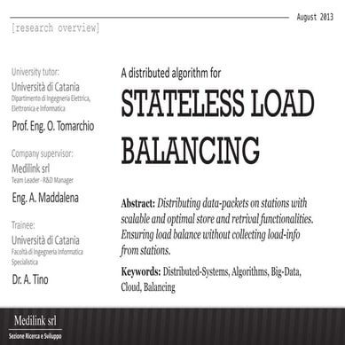 Stateless load balancing - Research overview