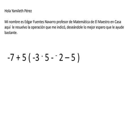 P respuesta a yamileth pérez del día 14 setiembre