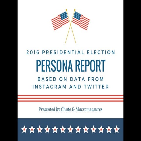 Election 2016 Instagram and Twitter Persona Analysis Report