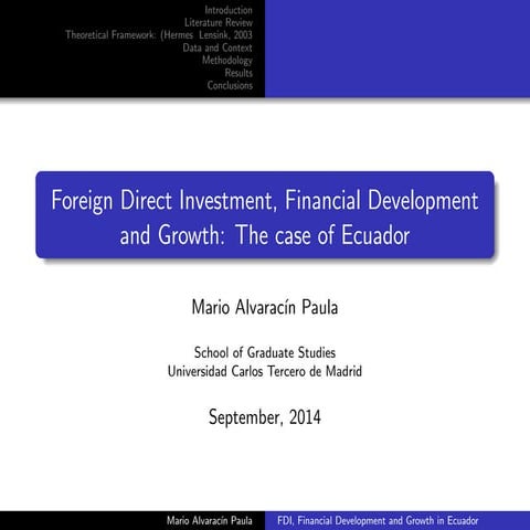 Foreign Direct Investment, Financial Development and Economic Growth