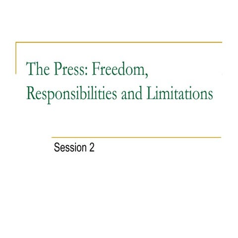 Press and its limitations