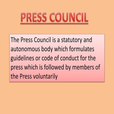 Press council ppt