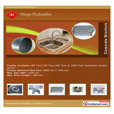 Deepa Hydraulics, Bengaluru, Deep Drawing Press | PDF