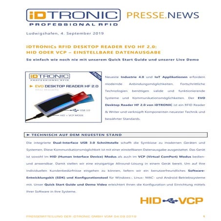 iDTRONIC BLUEBOX Show | PDF