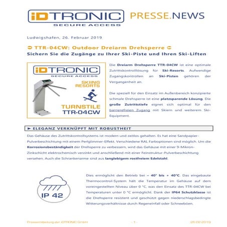 Product Catalogue iDTRONIC Professional RFID | PDF