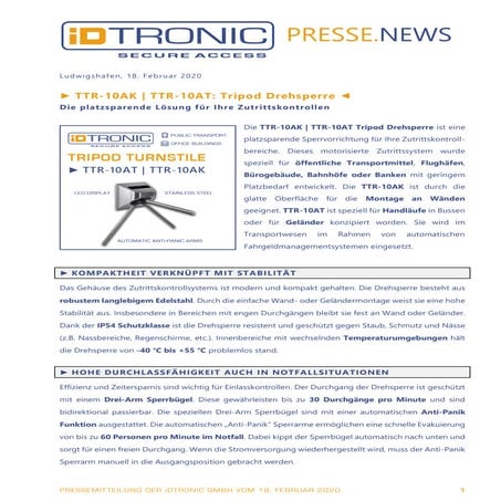 iDTRONIC BLUEBOX Show | PDF