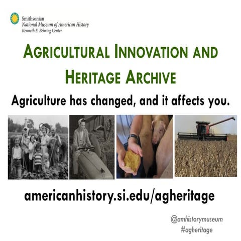 Introducing: Agricultural Innovation and Heritage Archive
