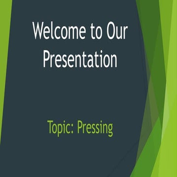 Presentation on Textile Pressing