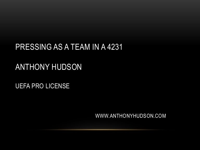 Pressing As A Team In A 4231
