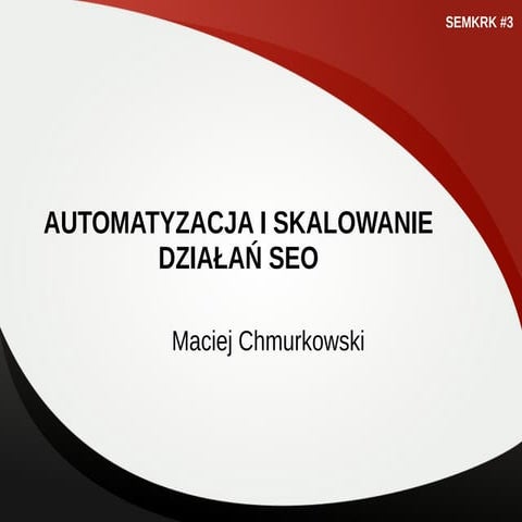semKRK #3 - Maciej Chmurkowski