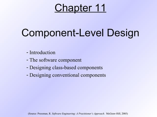 Pressman ch-11-component-level-design
