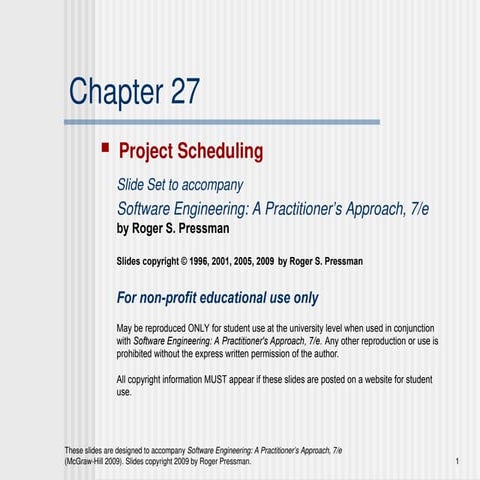 PROJECT SCHEDIULING ABOUT SOFTWARE DEVELOPMENT ACTIVITIES
