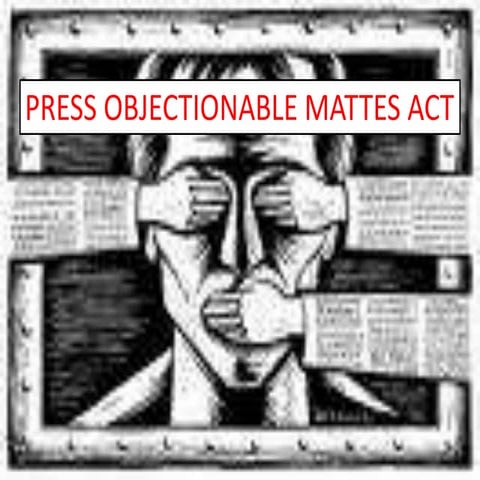 Press objectionable matters act